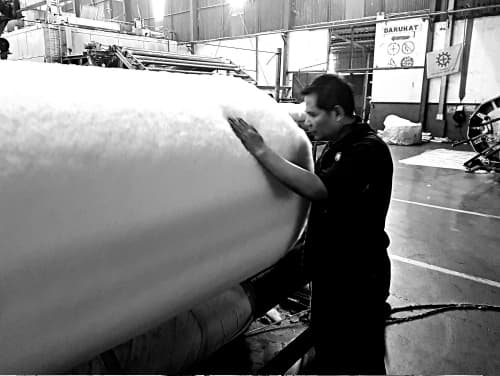 Penggulungan roll padding